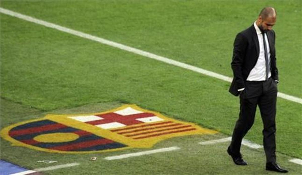 Pep Guardiola en un moment del partit.