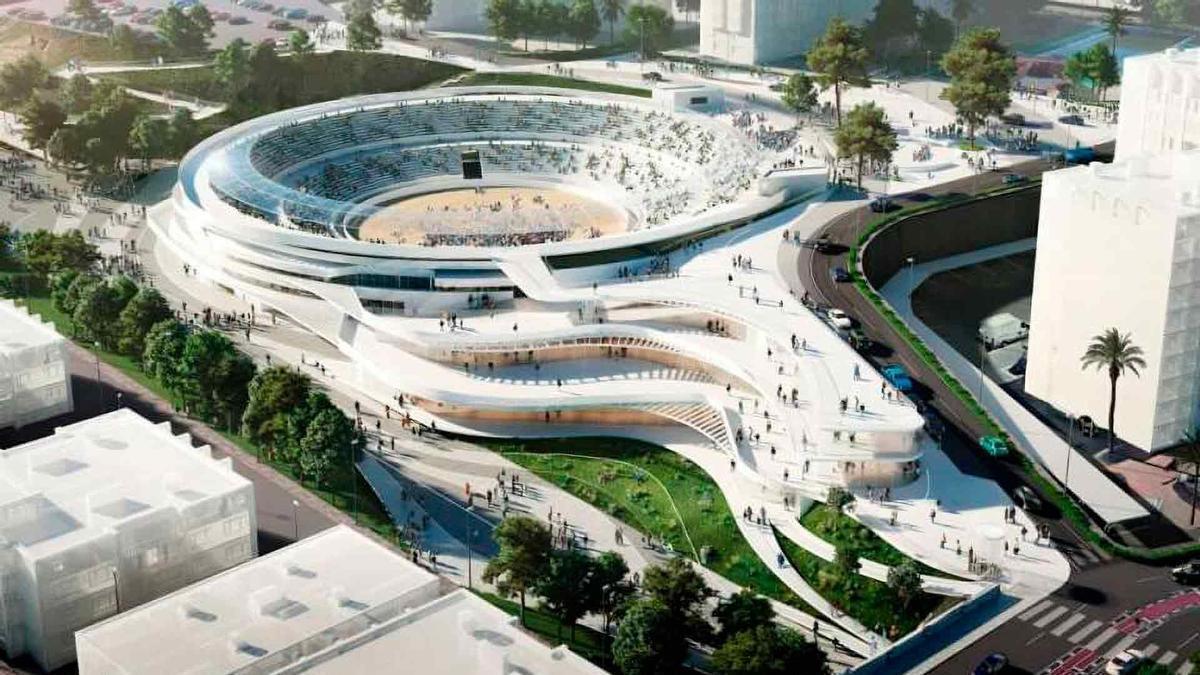 Aspecto final que se prevé para el proyecto de rehabilitación de la plaza de toros que se denominará Open Arena.