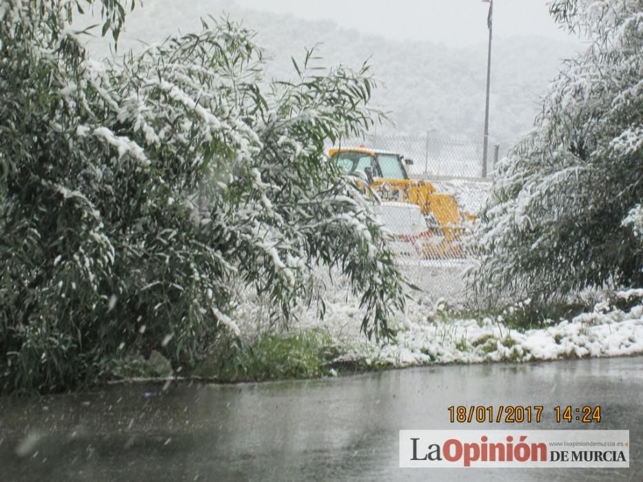 La nieve tiñe de blanco Murcia