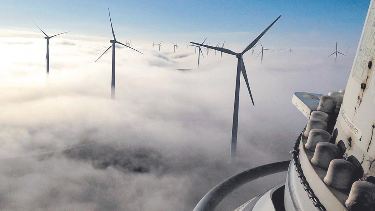 Aerogeneradores en un parque eólico.