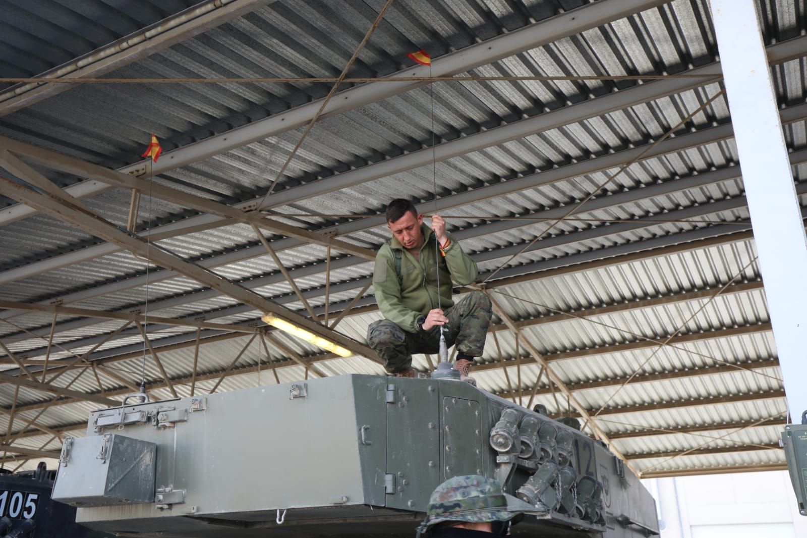 Militares ucranianos ultiman en Zaragoza su preparación con los Leopard