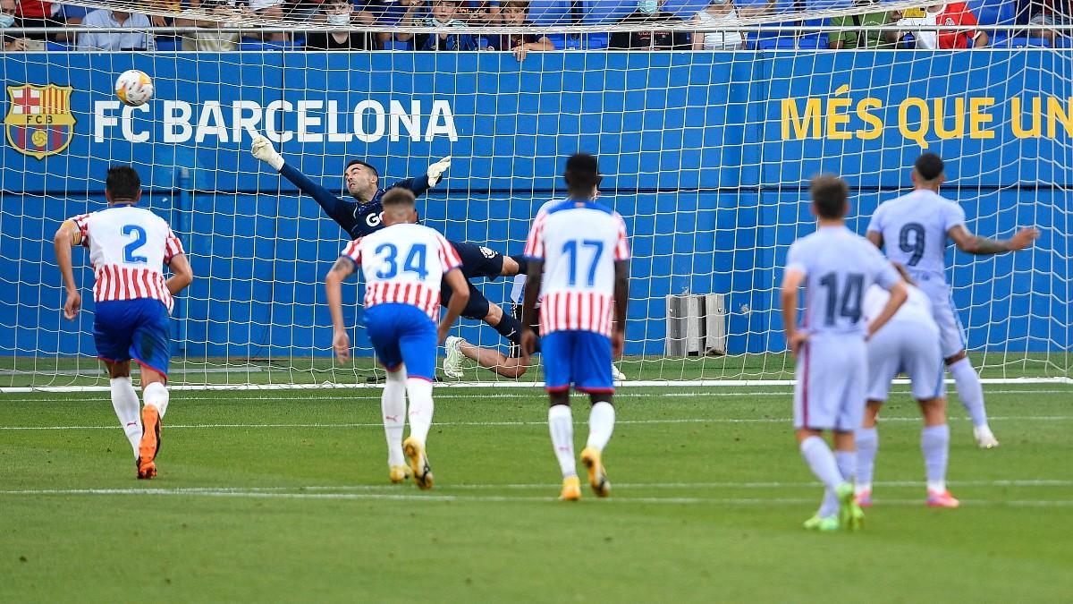 ¡Por toda la escuadra! Con este golazo se estrenó Memphis con el Barça