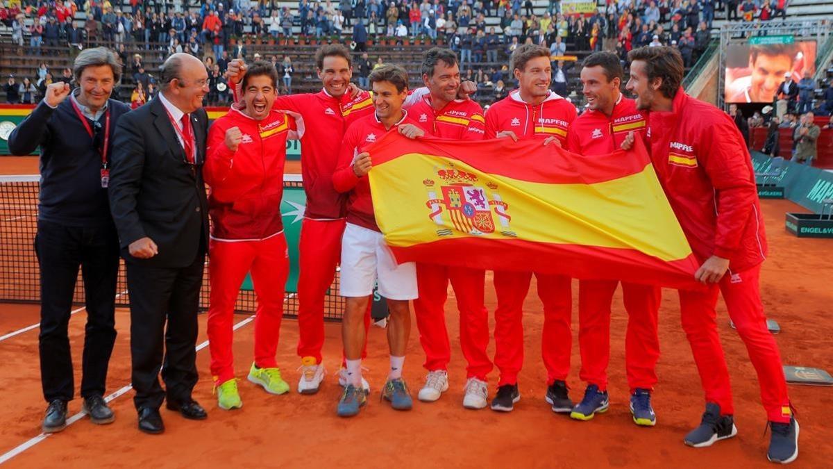 El equipo español que en abril ganó a Alemania en Valencia para clasificarse a semifinales.
