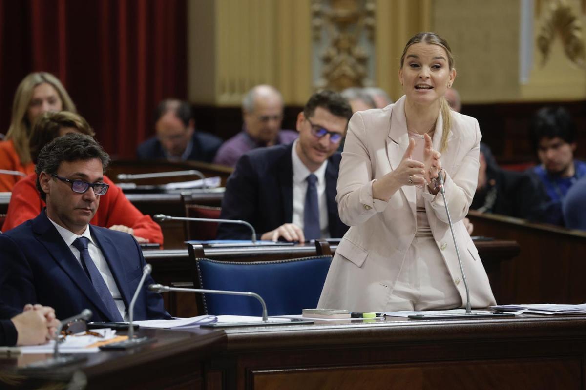 Marga Prohens, en el Parlament en una imagen de archivo.