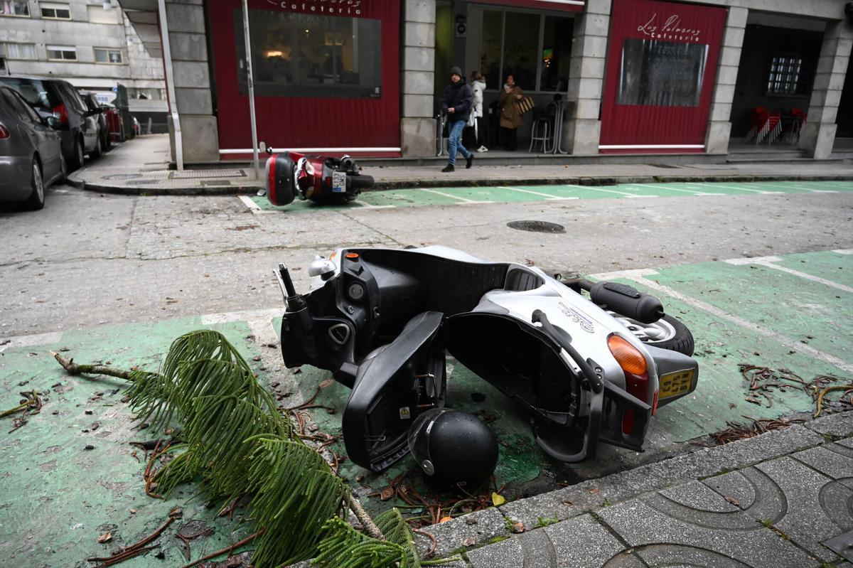 Efectos del temporal en Pontevedra