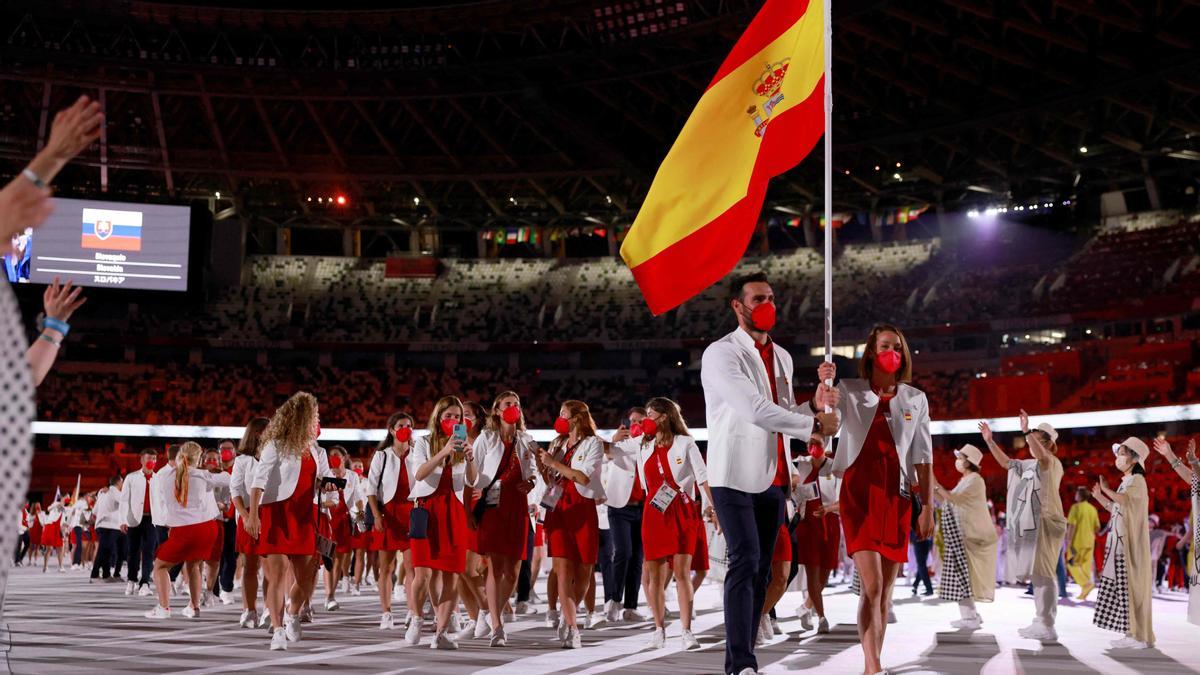 Desfile de la representación española