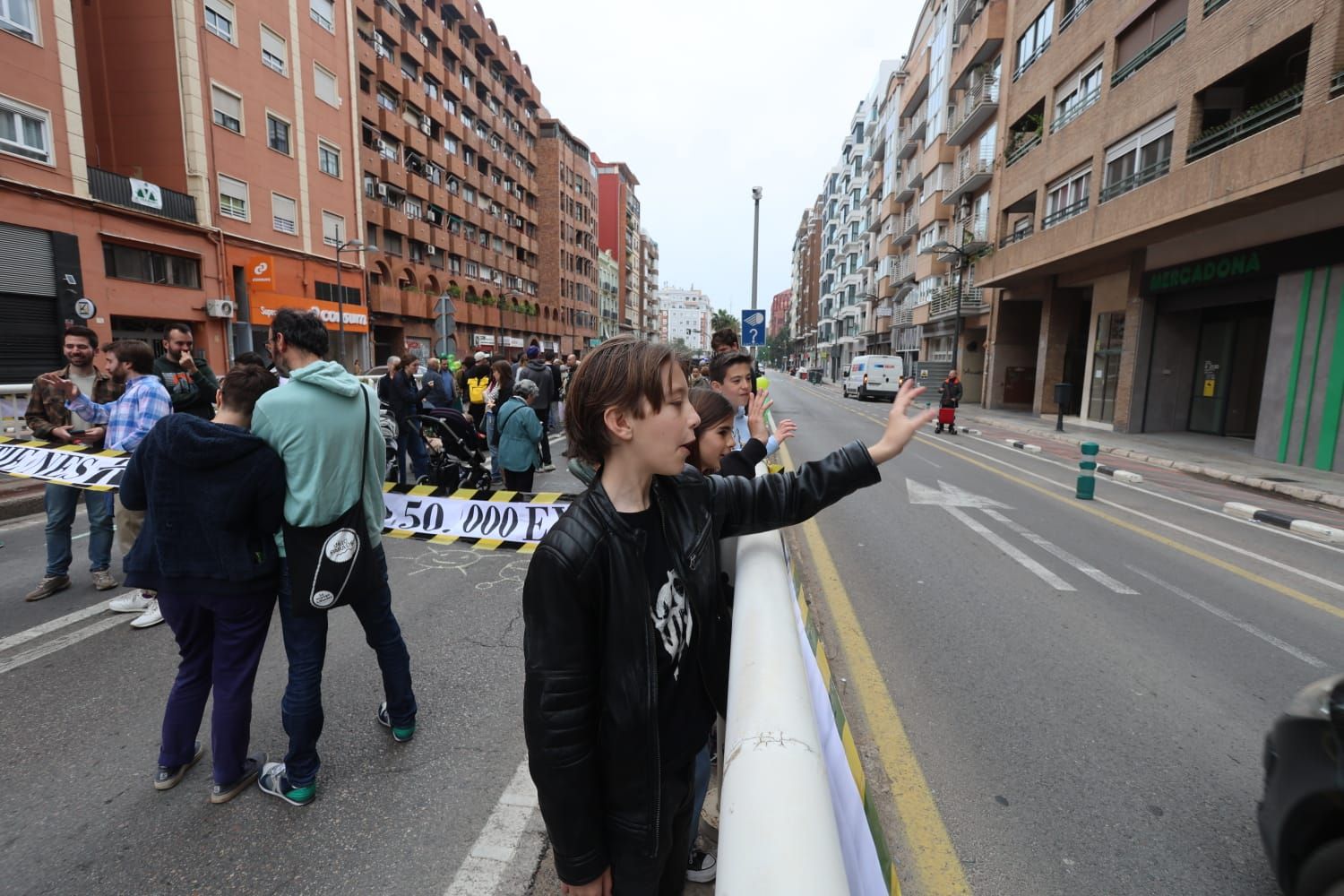 Protesta vecinal contra el túnel de la avenida Pérez Galdós