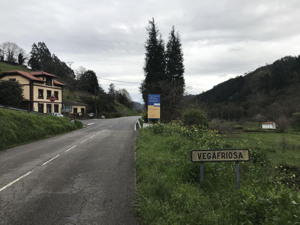 La localidad de Vegafriosa, perteneciente a la parroquia de Folgueras.