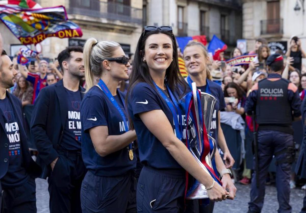 La celebración de la Champions femenina del FC Barcelona, en imágenes.