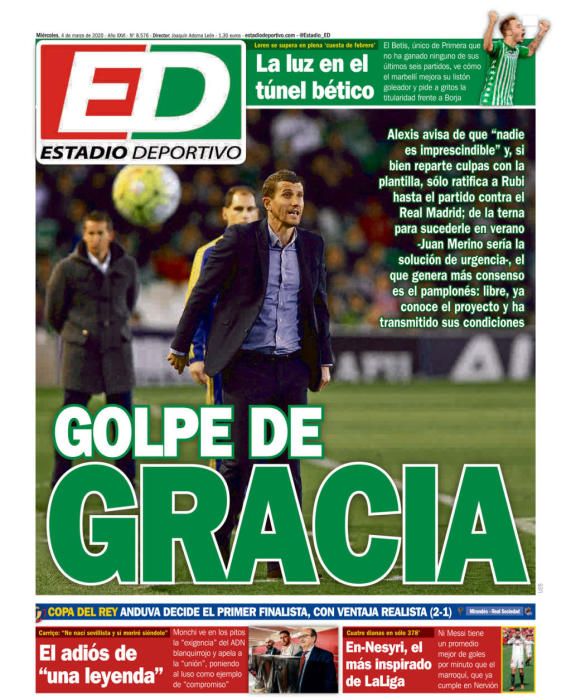 Portada ESTADIO DEPORTIVO jueves 5 maro 2020