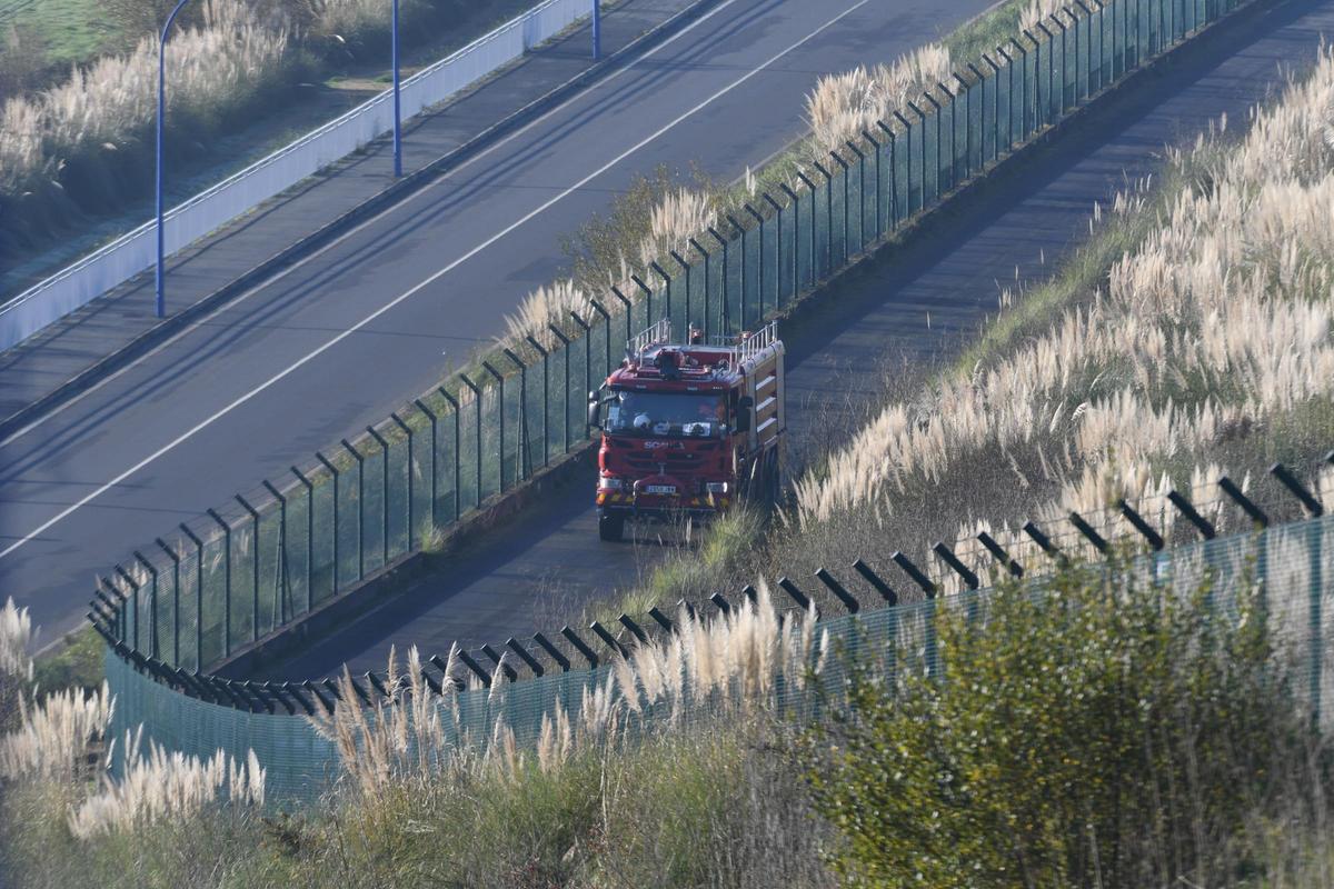 Dispositivo de caza del jabalí en el aeropuerto de Alvedro