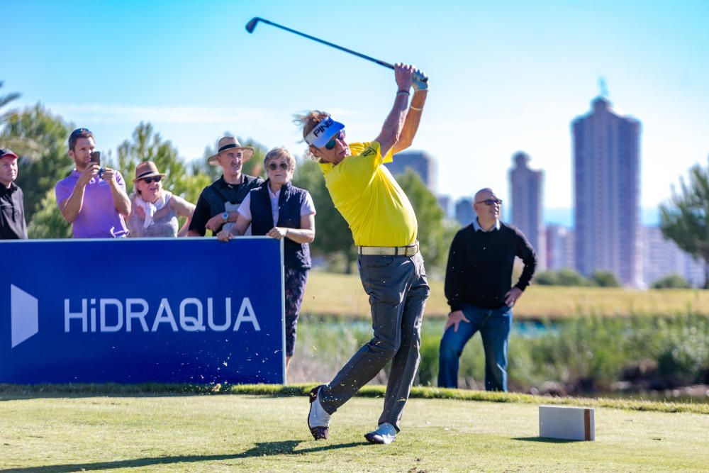 Olazábal y Jiménez lideran el elenco de legendarios golfistas que disputan a partir de hoy el Costa Blanca Seniors Masters en el hotel Villaitana