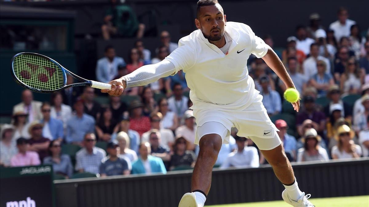 aguasch48934601 wimbledon  united kingdom   04 07 2019   nick kyrgios of aus190704184441