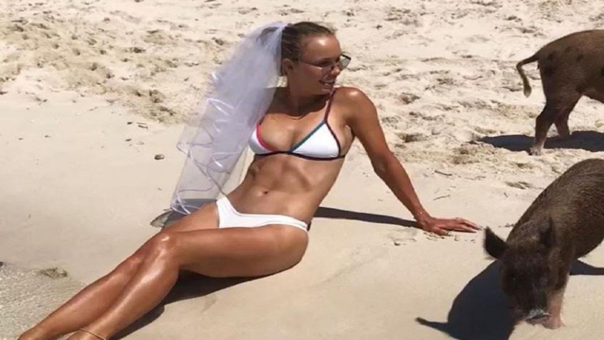 Así ha celebrado Caroline Wozniacki su despedida de soltera