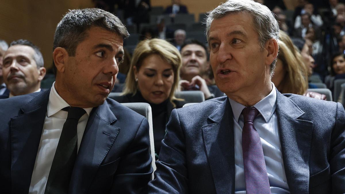Mazón y Feijóo, el pasado 20 de enero en València.