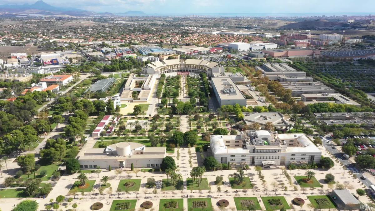 Vista aérea de la Universidad de Alicante