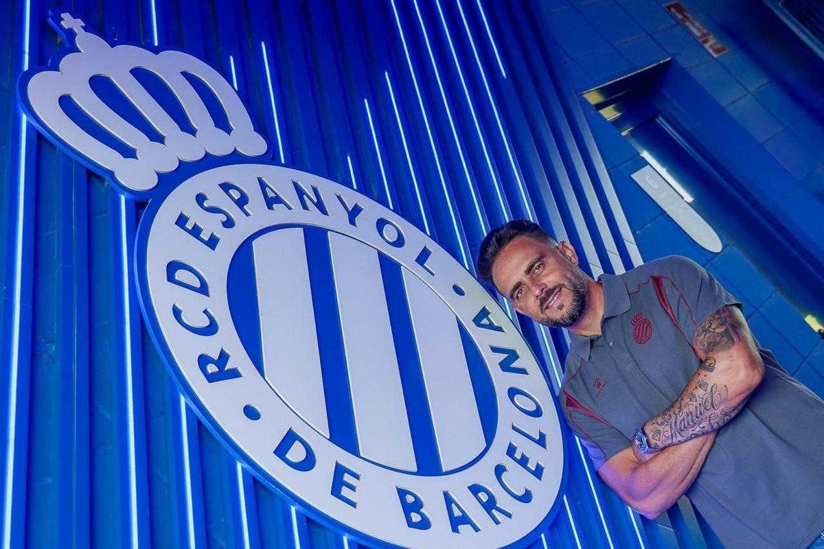 Sergio García, en la ciudad deportiva Dani Jarque.