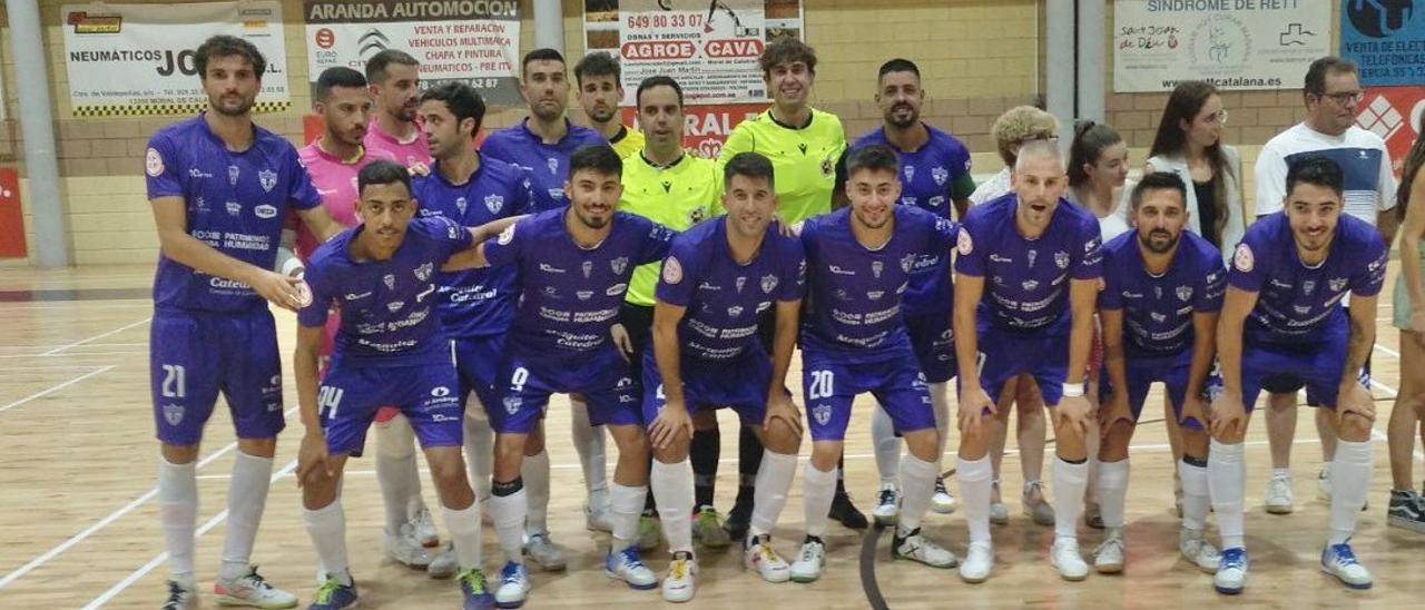 Formación del Córdoba Futsal en el amistoso disputado en Moral de Calatrava.