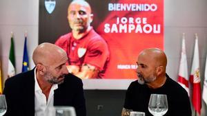 Monchi y Sampaoli, este jueves en Sevilla. 