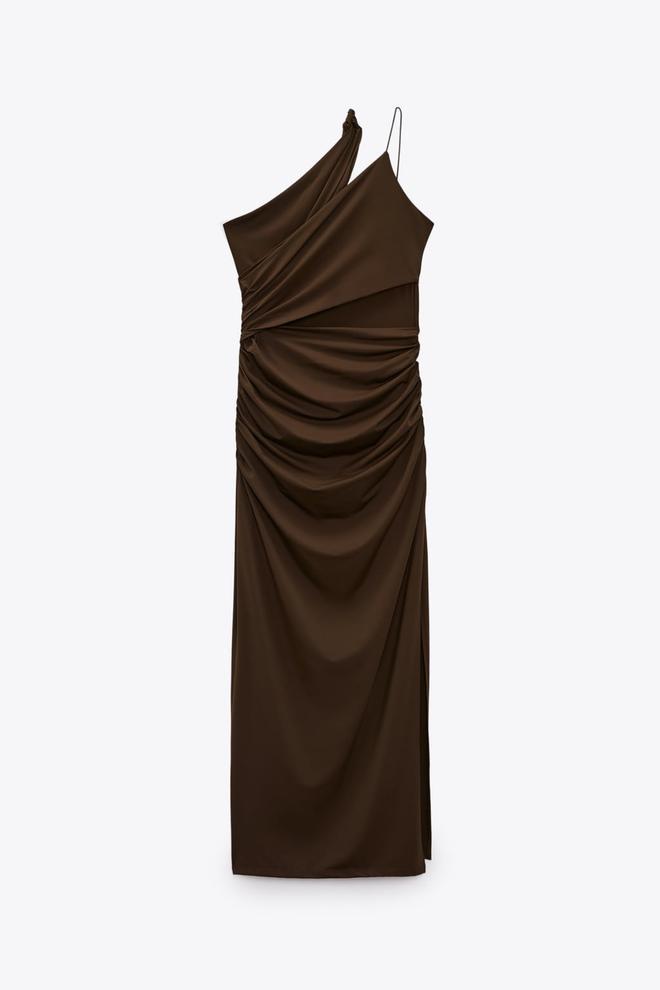 Vestido marrón de Zara