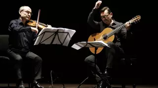 El violín de Picard y la guitarra de Gallardo del Rey, broche de oro de Música en Compostela