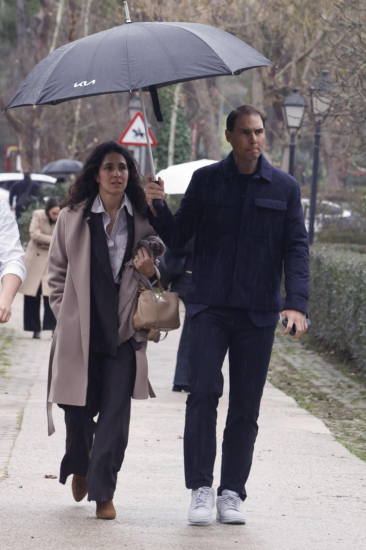 Rafa Nadal y Francisca Perelló, a su llegada al acto