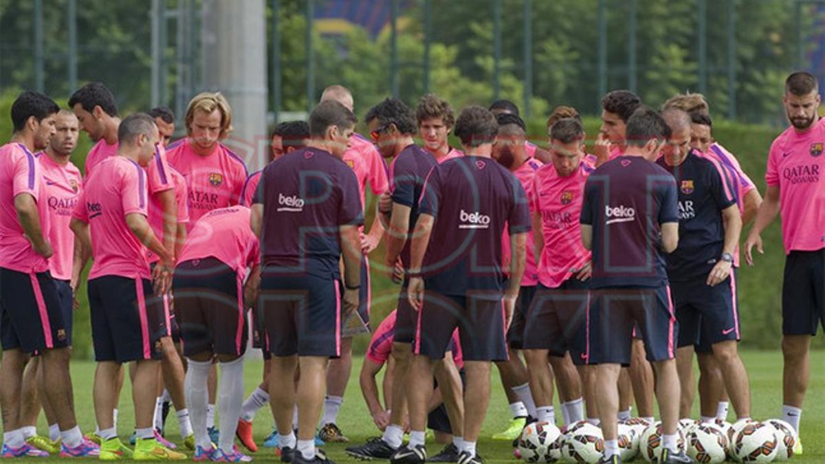 Último entrenamiento de la semana antes del partido contra el Elche