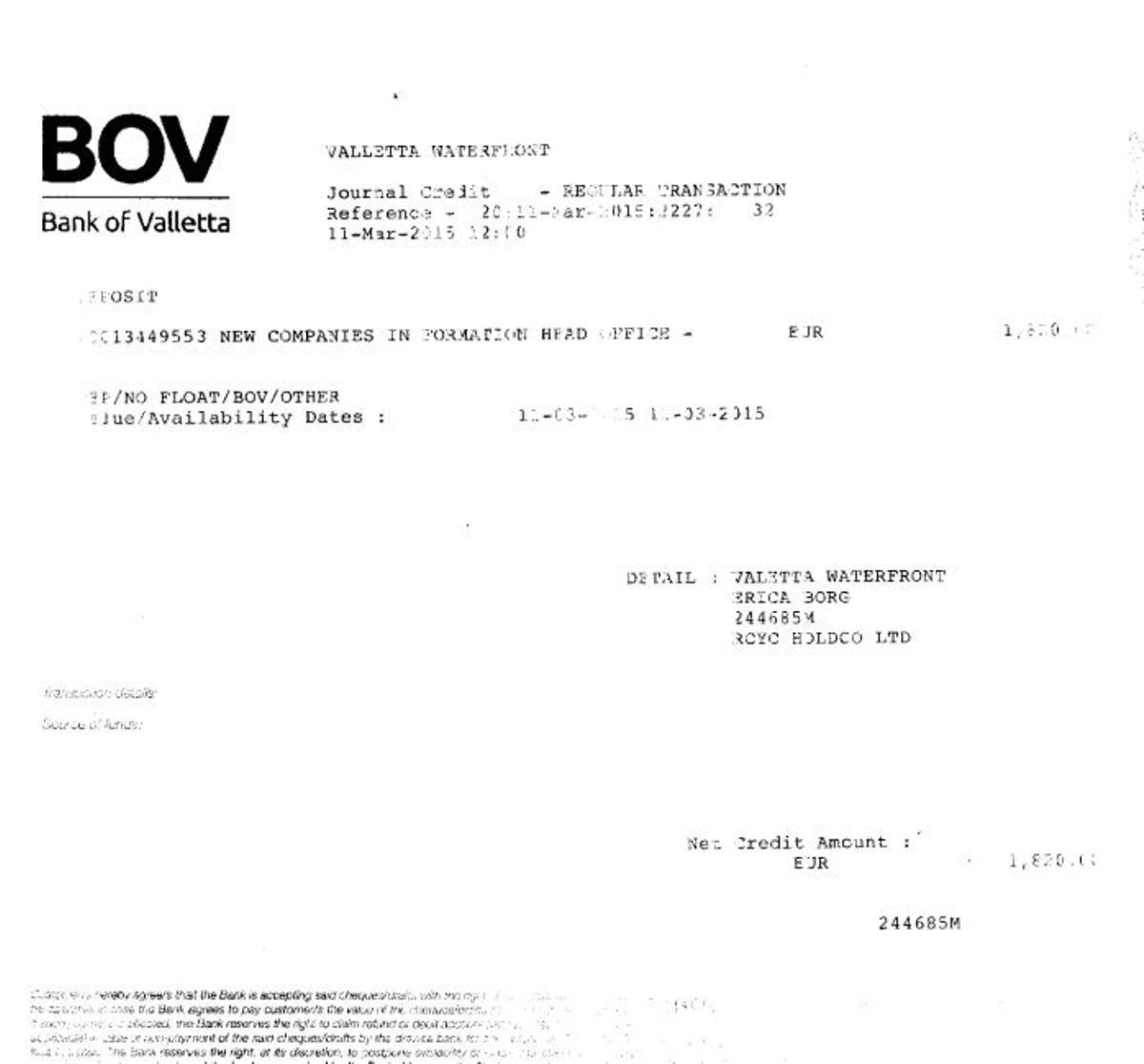 Registro de la primera sociedad creada para los cruceros de Ritz