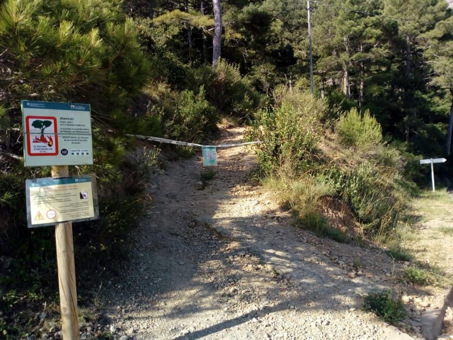 Tancats els accesos al Parc Natural de Montserrat