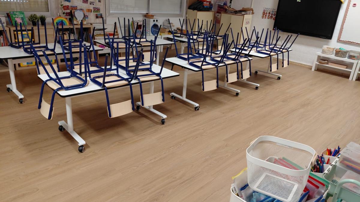 Colegio La Condomina, donde ha habido reparaciones esta Semana Santa