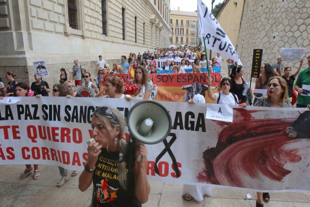 Manifestación antitaurina en Málaga