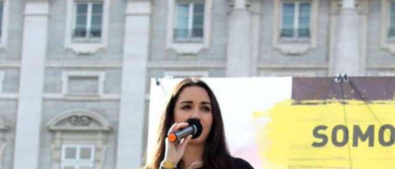 Loida Muñoz, durante una de sus intervenciones públicas.