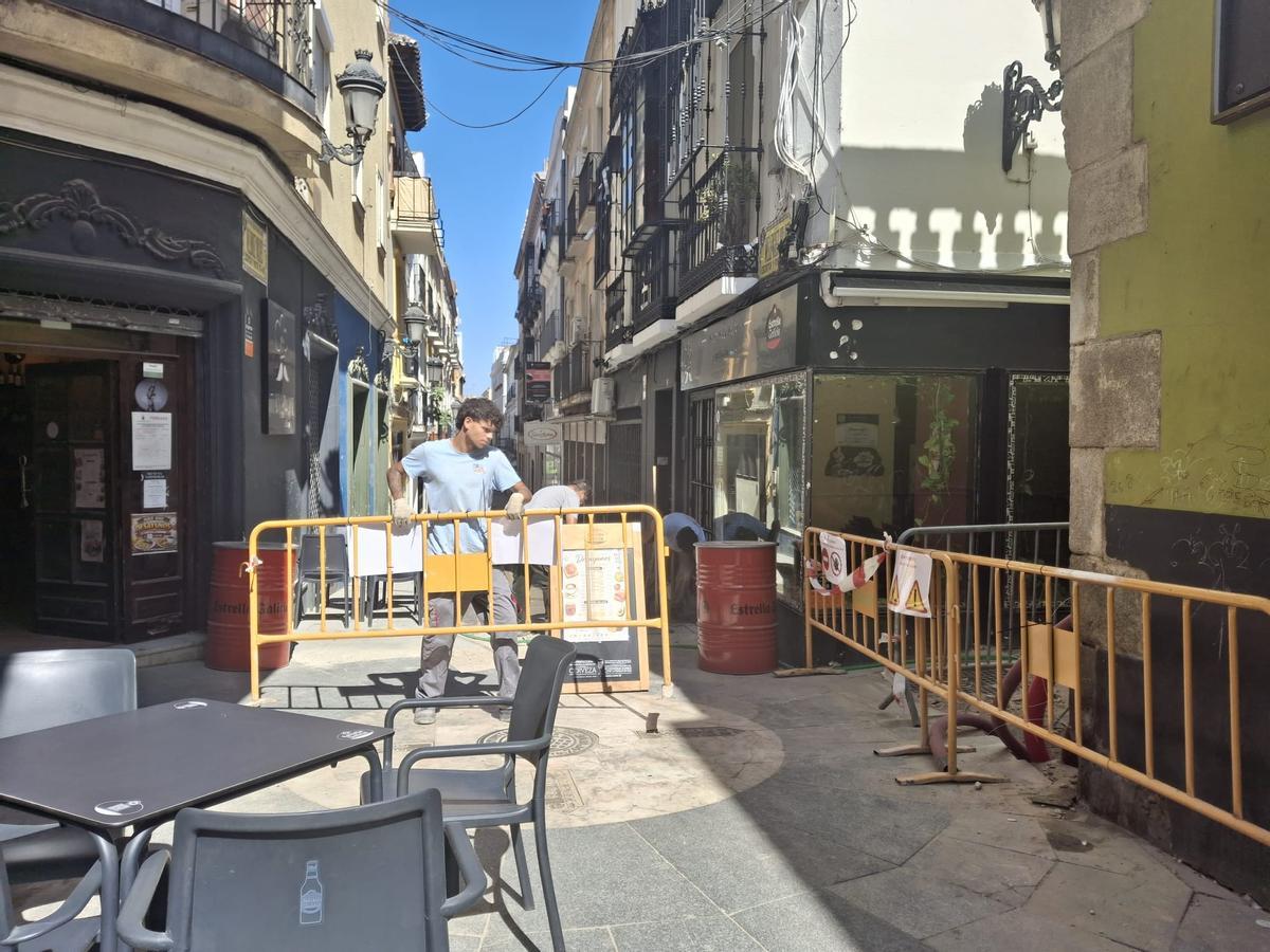 Así está el entorno del No ni ná durante las obras.