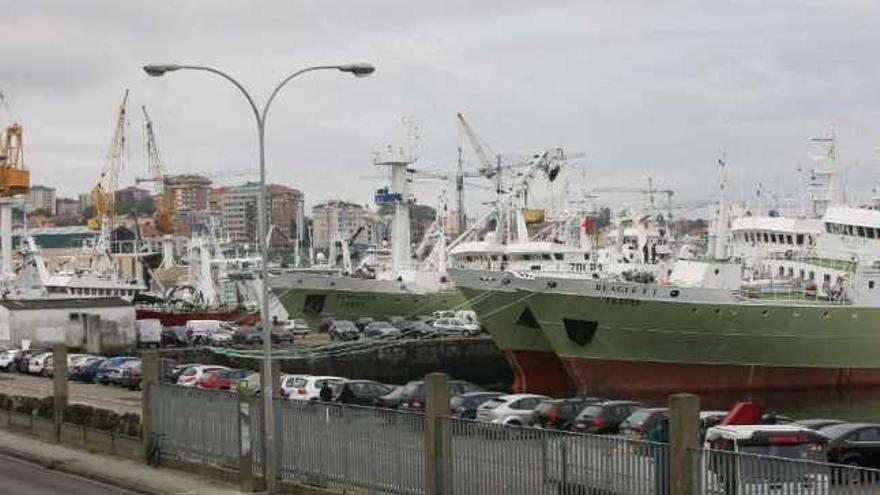 Flota pesquera de gran altura en los muelles del puerto de Vigo.  // Jesús de Arcos