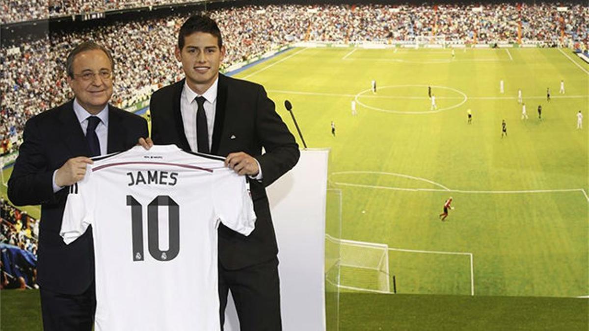 James Rodríguez llegó al Madrid en 2014, tras brillar en el Mundial de Brasil