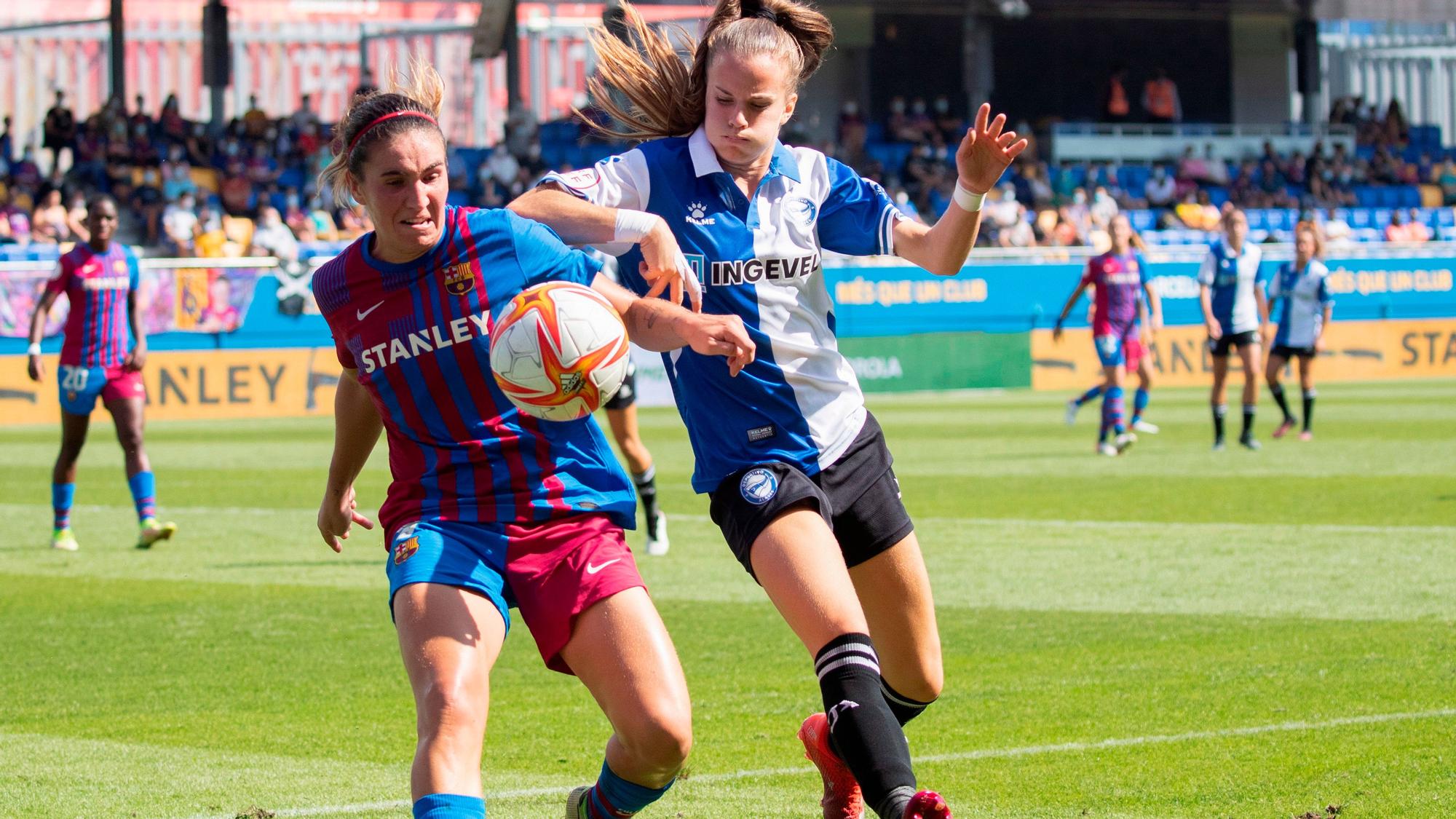 Mariona Caldentey en un partido ante el Alavés