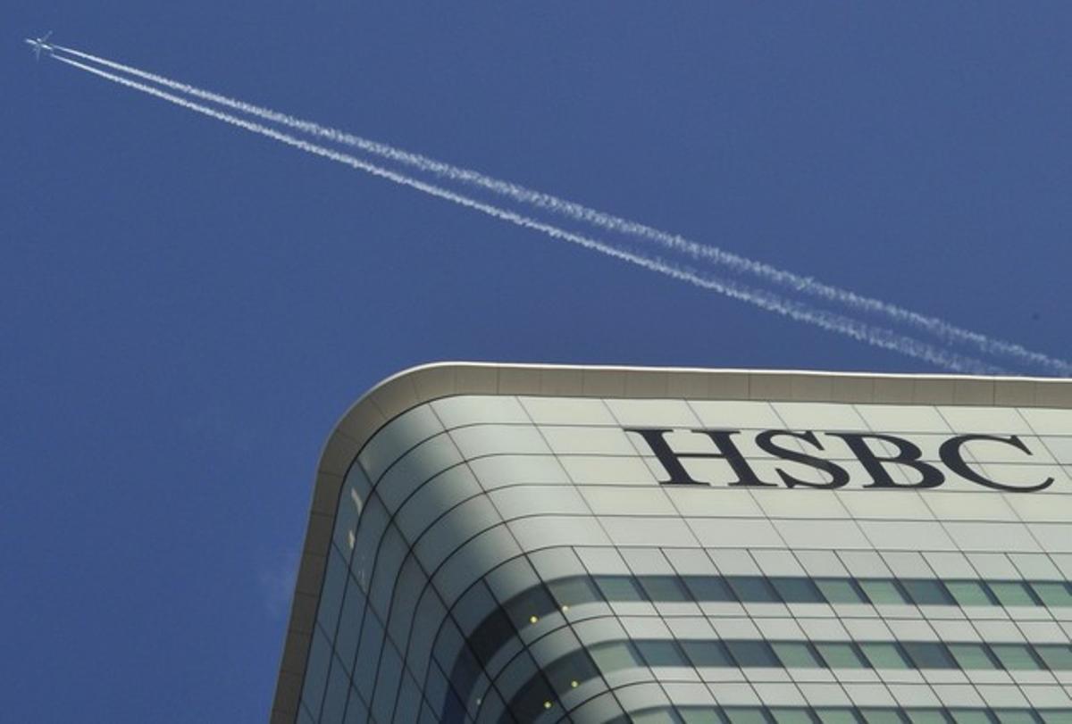 La seu central del banc HSBC al districte financer de Londres.
