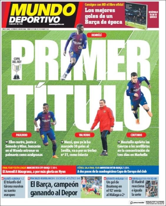 Portadas deportivas viernes 20 de abril