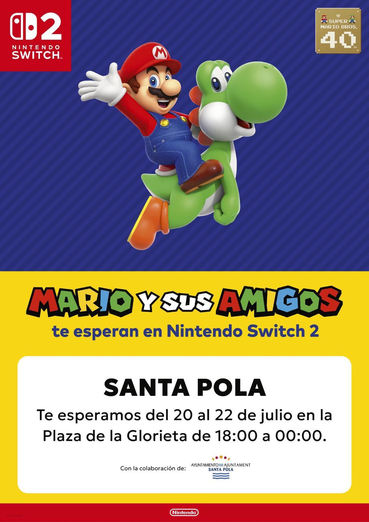 Mario Bros y sus amigos llegan a Santa Pola del 20 al 22 de julio