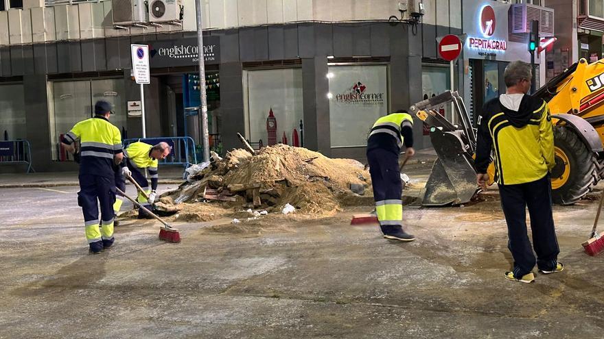 El dispositivo especial de limpieza de Fallas de Xàtiva recoge 145 toneladas de residuos