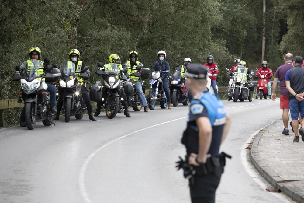 Funeral y despedida motera de Bernard Marcos, el mecánico fallecido en Llanes en un fatal accidente