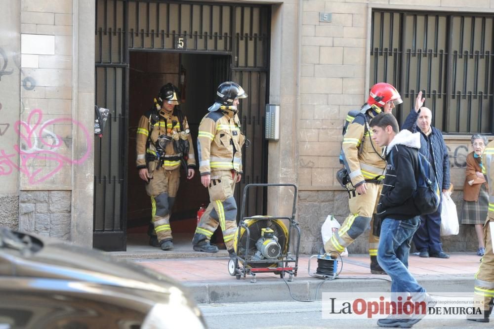 Incendio en un piso en San Andrés