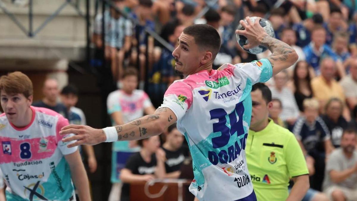 Mario Dorado, en el encuentro ante el Cangas.