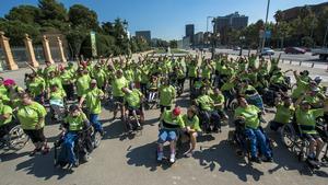 Un acto de personas con parálisis cerebral en Cataluña (archivo)