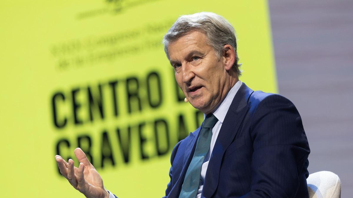 Feijóo inicia su campaña electoral con la promesa de no subir impuestos y premiar a las empresas con menos bajas médicas