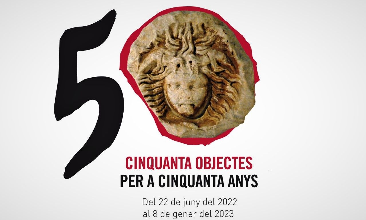 Cartel de la exposición 'Cinquanta objectes per Cinquanta anys' del Museu de L'Hospitalet.