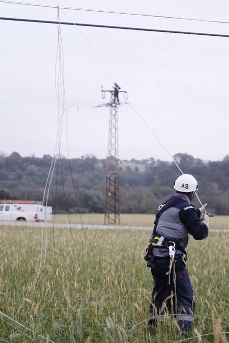 Un tornado deixa danys en cases, naus i vehicles a Cistella