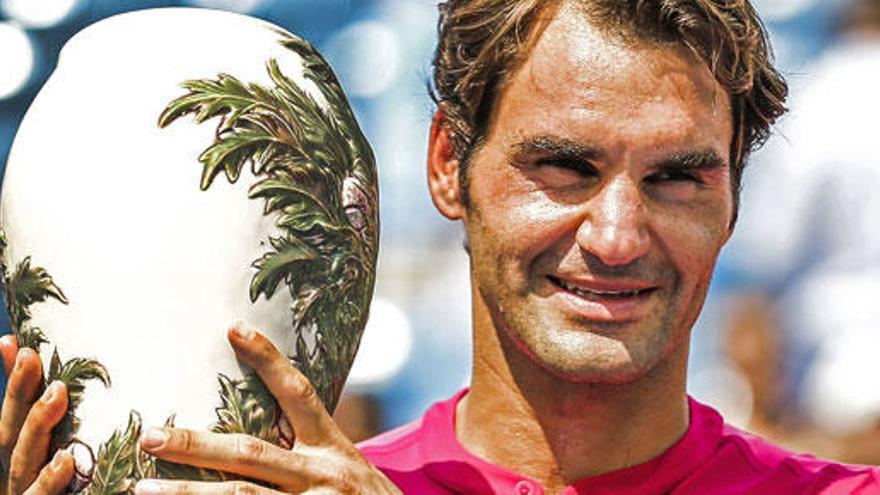 Roger Federer tras ganar el Masters 1000 de Cincinnati.