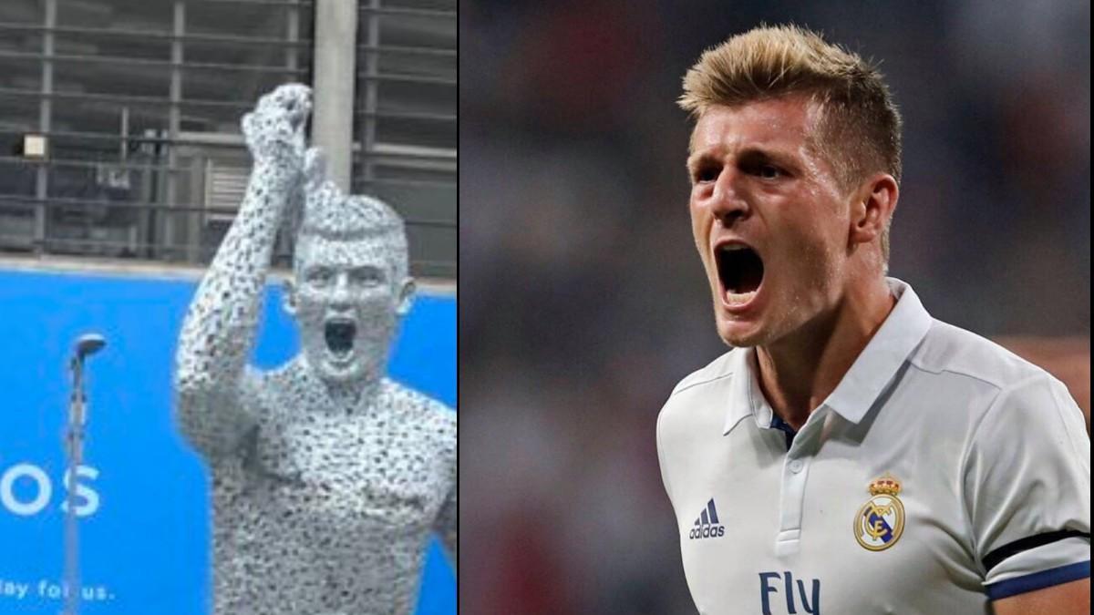 El parecido entre la estatua y Toni Kroos es obvio