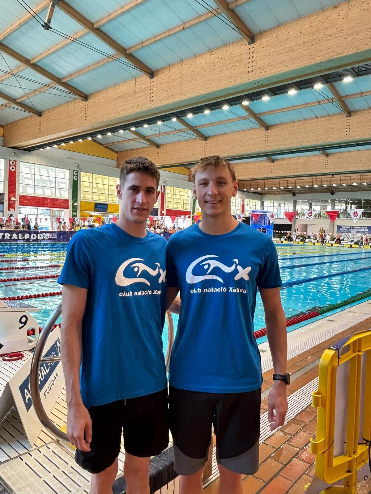 Adolfo Benito y Guillem Casesnoves, del CN Xàtiva, en el Campeonato de España Absoluto, en Mallorca.